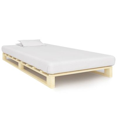 vidaXL Paletový posteľný rám, borovicový masív 100x200 cm