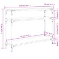 vidaXL Konzolový stolík hnedý dub 100x29x75 cm kompozitné drevo