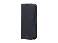 Pouzdro s klopou pro mobilní telefon - kůže s jemnou strukturou z plného zrna - modrá pacifik - pro Apple iPhone 13