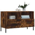 vidaXL TV skrinka dymový dub 80x36x50 cm spracované drevo