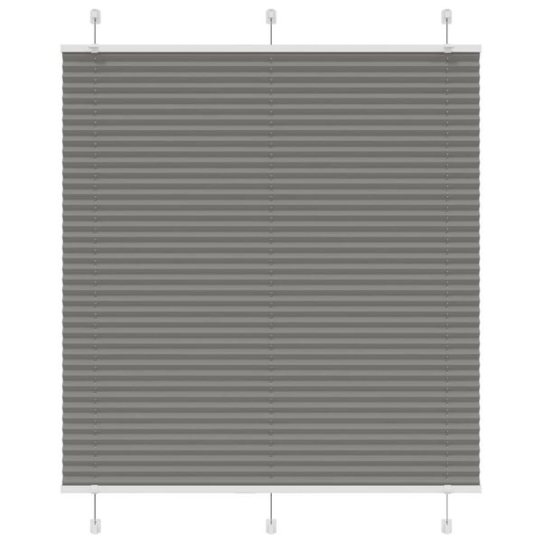 vidaXL plisovaná roleta antracitová 115x150 cm Šírka látky 114,4 cm