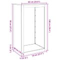 vidaXL Regál na krbové drevo 60x40x100 cm, nehrdzavejúca oceľ
