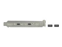 Panel USB - 20 pin USB 3.1 header (M) do USB-C (F) - 20 V - 3 A - 50 cm - čierna