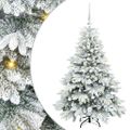 vidaXL Umelý vianočný stromček s 150 LED-i Biela 120 cm PE a PVC