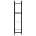 vidaXL Stojan na krbové drevo matný čierny 50x28x132 cm oceľ