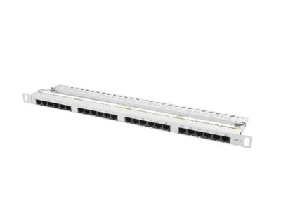 Patch panel 24 portov 0,5u 19'' CAT.6 utp šedý lanberg