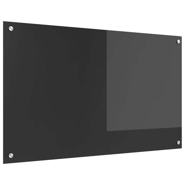 vidaXL Kuchynský obklad Tmavo šedá 100 x 60 cm tvrdené sklo