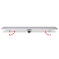 vidaXL Rovný sprchový odtok s bublinkami, 1030x140 mm, nerezová oceľ