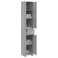 vidaXL Kúpeľňová skriňa Sivý Sonoma 30 x 33 x 190 cm Kompozitné drevo