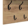 vidaXL Vešiak na stenu Nástenná montáž Remeselný dub 100 x 40 x 12 cm