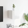 vidaXL Nástenná TV skrinka lesklá biela 30,5x30x30 cm