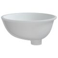 vidaXL Kúpeľňové umývadlo biele 37x31x17,5 cm oválne keramické