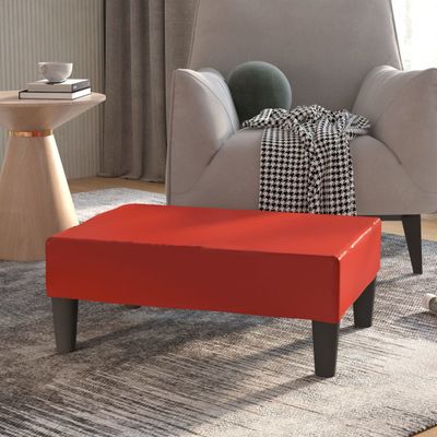 vidaXL Podnožka vínovo-červená 78x56x32 cm umelá koža