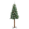 vidaXL Úzky vianočný stromček Zelená 210 cm