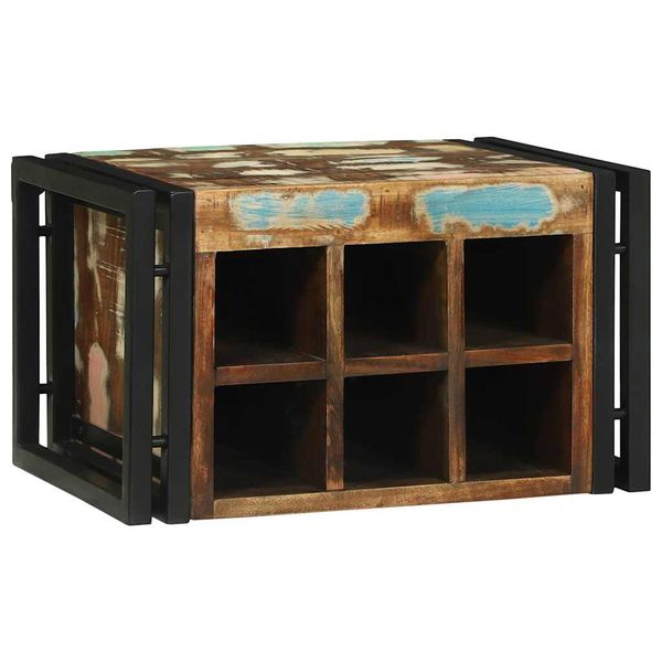 vidaXL Regál na víno 2 pcs 46 x 35 x 27,5 cm Masívne obnovené drevo