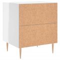 vidaXL Nočné stolíky 2 ks lesklé biele 40x35x47,5 cm kompozitné drevo