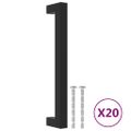 vidaXL Rukoväte na skrinku 20 ks čierna 160 mm nehrdzavejúca oceľ