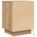 vidaXL Nočná skrinka s LED osvetlením Dub Artisan 38x34x50 cm