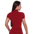 Dámske tričko Cropped Ignite Dark Red - GymBeam, veľkosť L, veľkosť oblečenia L
