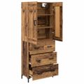 vidaXL Highboard 2 ks Staré drevo 69,5 x 34 x 180 cm Kompozitné drevo