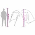 vidaXL Dómový stan Kupola so strechou Zelená 384 x 254 x 170 cm