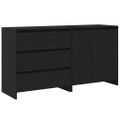 vidaXL Servírovacia skriňa 2 ks Čierna 70 x 41 x 75 cm