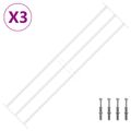 vidaXL Zabezpečovacia mriežka na okná s 3 priečkami 3 ks 93-174 cm