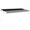 vidaXL Ručne zaťahovacia markíza s LED 600x300 cm antracitová