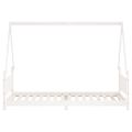 vidaXL Rám detskej postele biely 90x200 cm masívna borovica