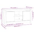 vidaXL TV skrinka medovo-hnedá 103x36,5x52 cm masívna borovica