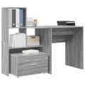 vidaXL Stôl Sivý Sonoma Kompozitné drevo 131,5 x 50 x 106,5 cm