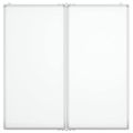 vidaXL Magnetická biela tabuľa skladacia 100x100x1,7 cm hliník