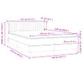 vidaXL Posteľný rám boxsping s matracom tmavozelený 140x220 cm zamat
