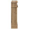 vidaXL Rám krbu Dub artisan 102 x 26 x 100 cm Kompozitné drevo