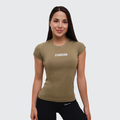 Dámske tričko FIT Olive - GymBeam, veľkosť XS