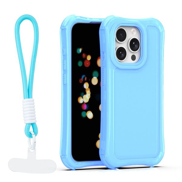 Puzdro Safepop s remienkom pre iPhone 15 Pro 6,1" modrá