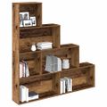 VidaXL knižnica Old Wood 157x24x160 cm Engineered Wood