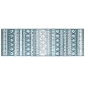 vidaXL Vonkajší koberec aqua a biely 80x250 cm obojstranný dizajn
