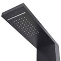 vidaXL Hliníkový sprchový panel, matný čierny