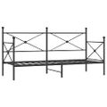 VidaXL Denná posteľ bez matraca Čierna 75x190 cm Oceľ