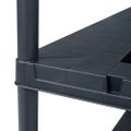 vidaXL Regále s úložnými poličkami 2ks čierne 220 kg 90x40x138 cm plast