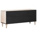 vidaXL TV skrinka Biela 105 x 33,5 x 46 cm Masívne mango drevo