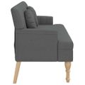 vidaXL Lavička s vankúšmi tmavosivá 113x64,5x75,5 cm látka