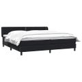 vidaXL Posteľný rám boxsping s matracmi čierna 200x220 cm zamat
