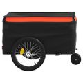vidaXL Vozík za bicykel, čierno oranžový 30 kg, železo