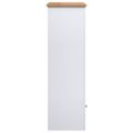 vidaXL Knižnica, biela 80x35x110 cm, borovicový masív Panama Range