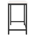 vidaXL stôl Biela 80 x 50 x 77 cm Inžinierske drevo a oceľ