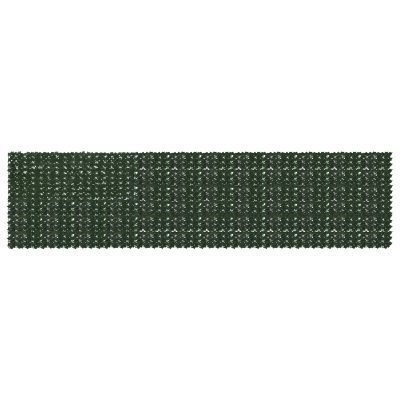 vidaXL Balkónový plôtik s listami Tmavozelená 600 x 150 cm