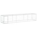 vidaXL Kurí dvor Strieborná 500 x 100 x 100 cm Pozinkovaná oceľ
