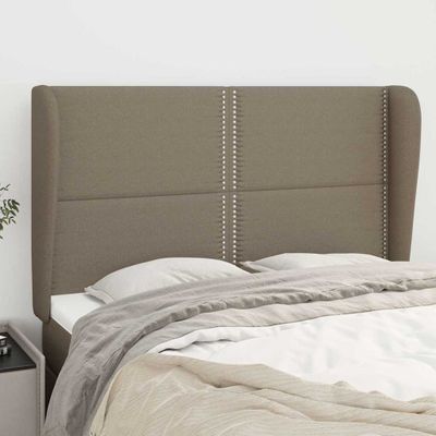 vidaXL Čelo postele so záhybmi sivohnedé 147x23x118/128 cm látka